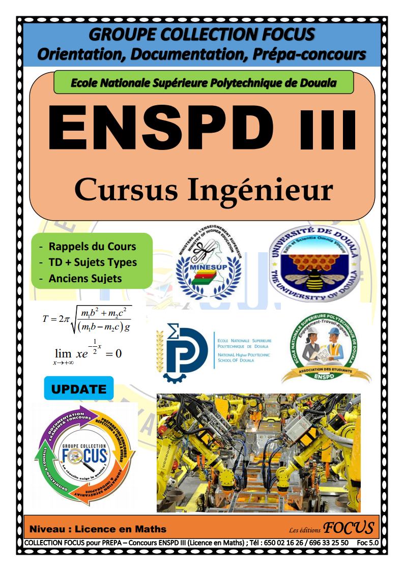 Bord ENSPD III Cursus Ingénieurs Niveau licence en Maths